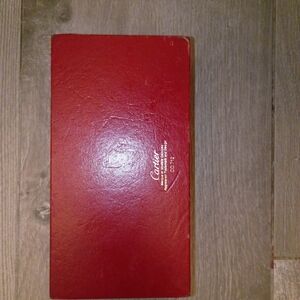 Vintage Cartier Silver rimless frames, with Red Leather Box .